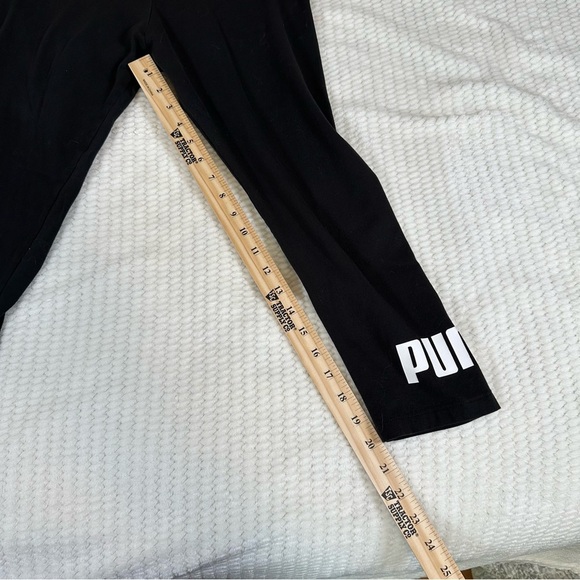 Puma Womens L Yoga Leggings Black Stretchy Workout Logo Hit Athletic - Picture 8 of 9